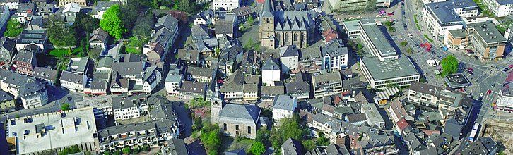 Luftbild der Stadt Mettmann